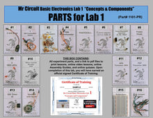 Load image into Gallery viewer, 1101-P Mr Circuit Lab 1 - &quot;Basic Electronics Experiments&quot; In plastic 6x9 6 mil bag economy package - Electronics instruction FOR FUTURE ENGINEERS AND TECHNICIANS
